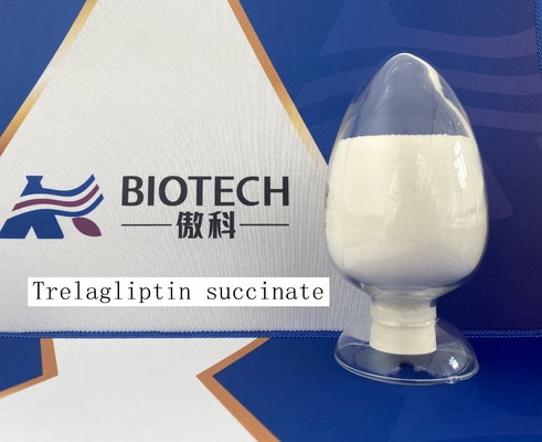 쿼시 하얀 수정질의 분말 C22H26FN5O6에 대한 트렐애그립틴 숙시네이트 1029877-94-8 백색