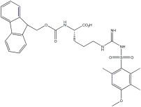 아미노산 분자 FMOC-ARG ((MTR) -OH CAS. 98930-01-9