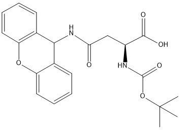 CAS 65420-40-8 Boc-Asn Xan -OH 아미노산 분자 98% 순수 C22H24N2O6 흰색에서 흰색이 아닌 분말