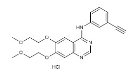 순수성 99% Erlotinib 염산염 183319-69-9 백색 미색 크리스탈 분말 C22H24ClN3O4