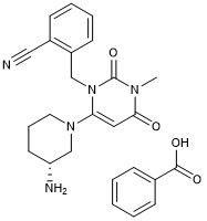 Alogliptin 안식향산염 CAS 850649-62-6 순수성 99% C25H27N5O4 백색 준백색 크리스탈 분말 없음