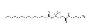 어떤 5-((3-Azidopropyl)amino)-2-cyano-5-oxopentan-2-yl 도데실 카보노트리티오에이트 CAS.	1644536-24-2  C22H39N5OS3