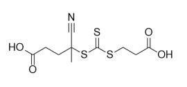 4-((((2-Carboxyethyl)thio)carbonothioyl)thio)-4-cyanopentanoic acid CAS 번호 2055041-03-5 C10H13NO4S3 황색 분말