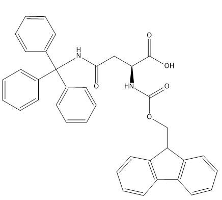 아미노산 유도체 Fmoc-Asn(Trt)-OH CAS. 132388-59-1 순도 98% 흰색에서 미색 C38H32N2O5